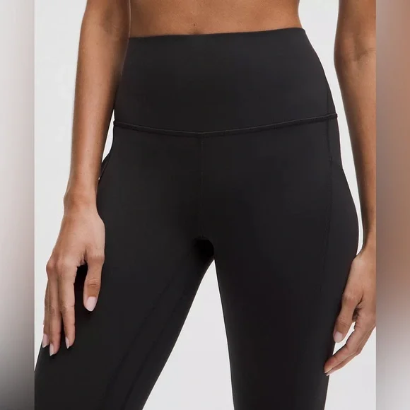 Lulu lemon High-Rise Black Women's Performance Leggings with pockets - Picture 3 of 8
